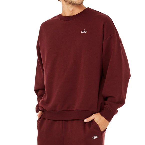 ALO Yoga Tops - SOLD NWT Alo Yoga Cranberry Crewneck Sweater Size S